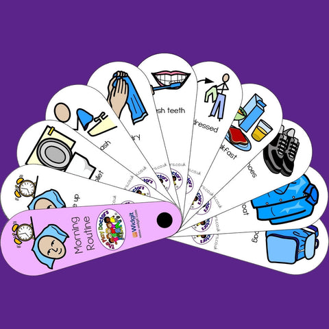 Morning Routine Fan-Additional Need,Calmer Classrooms,Calming & Anxiety,communication,Fans & Visual Prompts,Play Doctors,Primary Literacy,PSHE,Social Emotional Learning,Social Stories & Games & Social Skills,Transitions and Routines-Learning SPACE