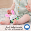 Ms. Rachel Official Hop Little Bunnies Soft Rattle Toy-Baby & Toddler Gifts,Baby Cause & Effect Toys,Baby Sensory Toys,Baby Soft Toys,Baby Toys,Comfort Toys,Games & Toys,Plush,Teether-Learning SPACE