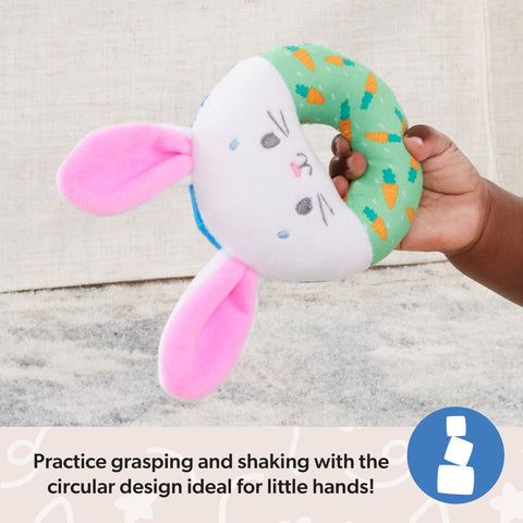 Ms. Rachel Official Hop Little Bunnies Soft Rattle Toy-Baby & Toddler Gifts,Baby Cause & Effect Toys,Baby Sensory Toys,Baby Soft Toys,Baby Toys,Comfort Toys,Games & Toys,Plush,Teether-Learning SPACE