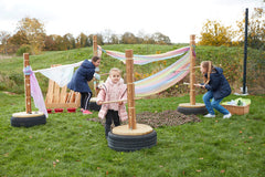 Multiuse Stem & Den Tyre Stands (4Pk)-Cosy Direct,Cosy Outdoor,Den Accessories,Den Making Materials,Forest School & Outdoor Garden Equipment,Outdoor Classroom,Outdoor Furniture,Outdoor Play,Sensory Dens-Learning SPACE