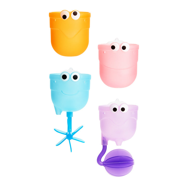 Munchkin Bath Toy Cups Water Falls 4Pk-Baby Bath. Water & Sand Toys, Munchkin, Oral Motor & Chewing Skills, Role Play, Water & Sand Toys-Learning SPACE