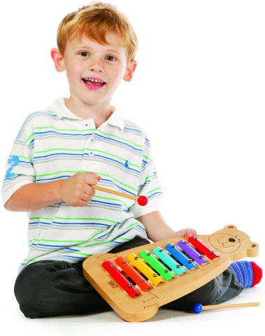 Musical Bear Xylophone-AllSensory, Baby Musical Toys, Baby Sensory Toys, Baby Wooden Toys, Early Years Musical Toys, Music, Sensory Seeking, Sound Equipment, Stock, Strength & Co-Ordination, Tidlo Toys-Learning SPACE