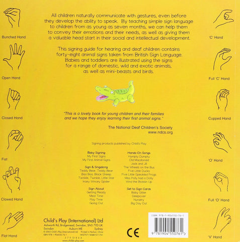 My First Animal Signs (Board Book)-Additional Need,Baby & Toddler Gifts,Baby Books & Posters,Childs Play,Deaf & Hard of Hearing,Early Years Books & Posters,Gifts For 6-12 Months Old,Specialised Books-Learning SPACE