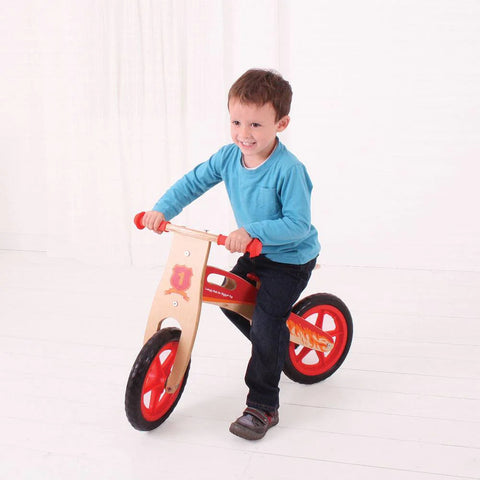 My First Balance Bike - Red-Balance Bikes,Balancing Equipment,Bigjigs Toys,Calmer Classrooms,Early Years. Ride On's. Bikes. Trikes,Exercise,Gross Motor and Balance Skills,Ride & Scoot,Ride On's. Bikes & Trikes,Stock-Learning SPACE