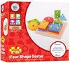 My First Four Shape Sorter-Additional Need,Baby Cause & Effect Toys,Bigjigs Toys,Fine Motor Skills,Gifts For 3-6 Months,Maths,Primary Maths,SCOTEXCEL,Shape & Space & Measure,Sound. Peg & Inset Puzzles,Stacking Toys & Sorting Toys,Stock-Learning SPACE