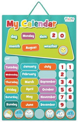 My Magnetic Daily Calendar - Multicoloured-Calmer Classrooms,Calming & Anxiety,Dyspraxia,Early Years Books & Posters,Early Years Maths,Fans & Visual Prompts,Fiesta Crafts,Life Skills,Maths,Planning And Daily Structure,Primary Maths,PSHE,Schedules & Routines,Transitions and Routines-Learning SPACE