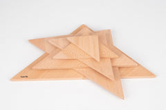 Natural Wooden Architect Triangular Panels - Pk6-Baby Wooden Toys,Building Blocks,Maths,Primary Maths,Shape & Space & Measure,Stacking Toys & Sorting Toys,Stock,Tactile Toys & Books,TickiT,Wooden Toys-Learning SPACE