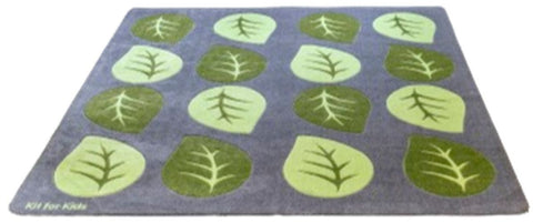 Natural World™ Carved Placement 2x2m Carpet-Dropship,Kit For Kids,Mats & Rugs,Nature Sensory Room,Neutral Colour,Placement Carpets,Rugs,Square,Wellbeing Furniture-Leaf-MAT1309-Learning SPACE