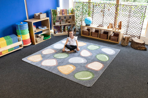 Natural World™ Carved Placement 2x2m Carpet-Dropship,Kit For Kids,Mats & Rugs,Nature Sensory Room,Neutral Colour,Placement Carpets,Rugs,Square,Wellbeing Furniture-Learning SPACE