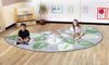 Natural World™ Semi-Circle Placement 3x1.5m Carpet-Corner & Semi-Circle, Kit For Kids, Mats & Rugs, Nature Sensory Room, Neutral Colour, Placement Carpets, Rugs, Wellbeing Furniture-Learning SPACE