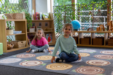 Natural World™ Tree Stump Placement 3x2m Carpet-Carpets, Mats & Rugs-Dropship,Kit For Kids,Mats & Rugs,Nature Sensory Room,Neutral Colour,Placement Carpets,Rectangular,Rugs,Wellbeing Furniture,World & Nature-Learning SPACE