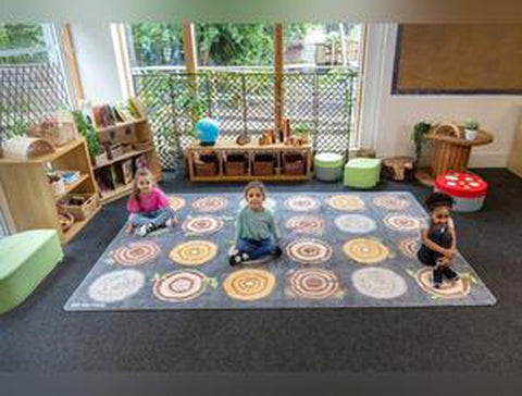Natural World™ Tree Stump Placement 3x2m Carpet-Carpets, Mats & Rugs-Dropship,Kit For Kids,Mats & Rugs,Nature Sensory Room,Neutral Colour,Placement Carpets,Rectangular,Rugs,Wellbeing Furniture,World & Nature-Learning SPACE