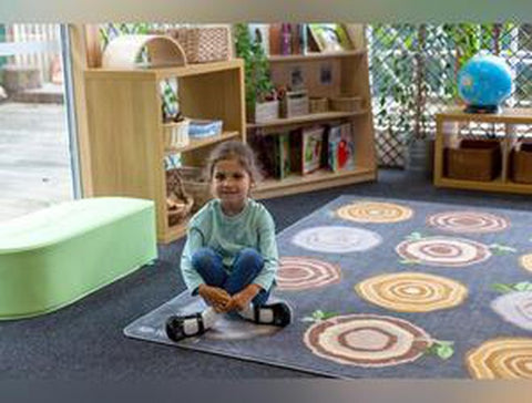 Natural World™ Tree Stump Placement 3x2m Carpet-Carpets, Mats & Rugs-Dropship,Kit For Kids,Mats & Rugs,Nature Sensory Room,Neutral Colour,Placement Carpets,Rectangular,Rugs,Wellbeing Furniture,World & Nature-Learning SPACE