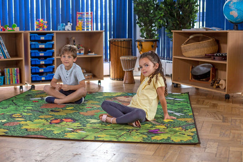 Natural World™ Woodland Double Sided 2x2m Carpet-Dropship,Kit For Kids,Mats & Rugs,Nature,Nature Sensory Room,Neutral Colour,Placement Carpets,Rugs,Square,Wellbeing Furniture,World & Nature-Learning SPACE