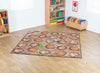 Natural World™ Woodland Double Sided 2x2m Carpet-Dropship,Kit For Kids,Mats & Rugs,Nature,Nature Sensory Room,Neutral Colour,Placement Carpets,Rugs,Square,Wellbeing Furniture,World & Nature-Learning SPACE