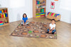 Natural World™ Woodland Double Sided 2x2m Carpet-Dropship,Kit For Kids,Mats & Rugs,Nature,Nature Sensory Room,Neutral Colour,Placement Carpets,Rugs,Square,Wellbeing Furniture,World & Nature-Learning SPACE