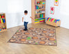 Natural World™ Woodland Double Sided 2x2m Carpet-Dropship,Kit For Kids,Mats & Rugs,Nature,Nature Sensory Room,Neutral Colour,Placement Carpets,Rugs,Square,Wellbeing Furniture,World & Nature-Learning SPACE