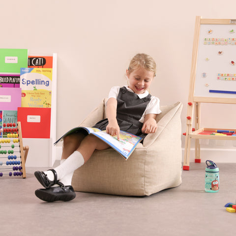 Neutral Kids Woven Bean Bag Seating-Bean Bags,Bean Bags & Cushions,Dropship,Eden Learning Spaces,Padded Seating,Sofa-Learning SPACE