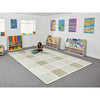 Neutral Squares Rug-Calming & Anxiety,Calming and Relaxation,Helps With,Mats & Rugs,Neutral Colour,Plain Carpet,Rectangular,Rugs,Sensory Flooring,Wellbeing Furniture-Learning SPACE