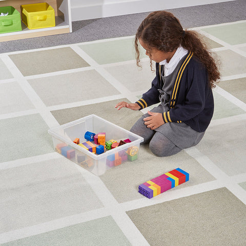 Neutral Squares Rug-Calming & Anxiety,Calming and Relaxation,Helps With,Mats & Rugs,Neutral Colour,Plain Carpet,Rectangular,Rugs,Sensory Flooring,Wellbeing Furniture-Learning SPACE