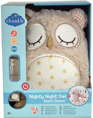 Nighty Night Owl Smart Sensor - Sleep Aid - White Noise Machine-Baby Soft Toys, Calmer Classrooms, Calming and Relaxation, Gifts for 0-3 Months, Gifts For 1 Year Olds, Gifts For 3-6 Months, Gifts For 6-12 Months Old, Helps With, Night Light, Sensory Seeking, Sleep Issues, Stock-Learning SPACE