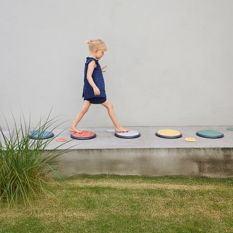 Nordic Tactile Discs 5 Large/5 Small Stepping Stones-AllSensory,Dropship,Early Years Sensory Play,Gonge,Gross Motor and Balance Skills,Stepping Stones,Tactile Toys & Books-Learning SPACE
