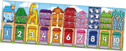 Number Street - Jigsaw Puzzle and Poster-13-99 Piece Jigsaw,Calmer Classrooms,Classroom Displays,Counting Numbers & Colour,Dyscalculia,Early Years Maths,Games & Toys,Helps With,Maths,Maths Toys,Neuro Diversity,Orchard Toys,Primary Maths,Stock,Strength & Co-Ordination-Learning SPACE