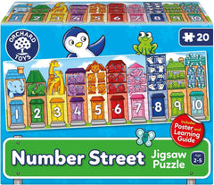 Number Street - Jigsaw Puzzle and Poster-13-99 Piece Jigsaw,Calmer Classrooms,Classroom Displays,Counting Numbers & Colour,Dyscalculia,Early Years Maths,Helps With,Maths,Maths Toys,Neuro Diversity,Orchard Toys,Primary Maths,Stock,Strength & Co-Ordination-Learning SPACE