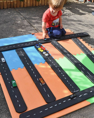 Outdoor Chalkboard Roadways (8Pk)-Cosy Direct,Cosy Outdoor,Imaginative Play,Outdoor Play,Outdoor Toys & Games,Playground Equipment,Pretend play-Learning SPACE