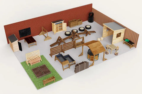 Outdoor Preschool Area Bundle - Small (70m2)-Cosy Direct,Cosy Kits,Cosy Outdoor-Learning SPACE