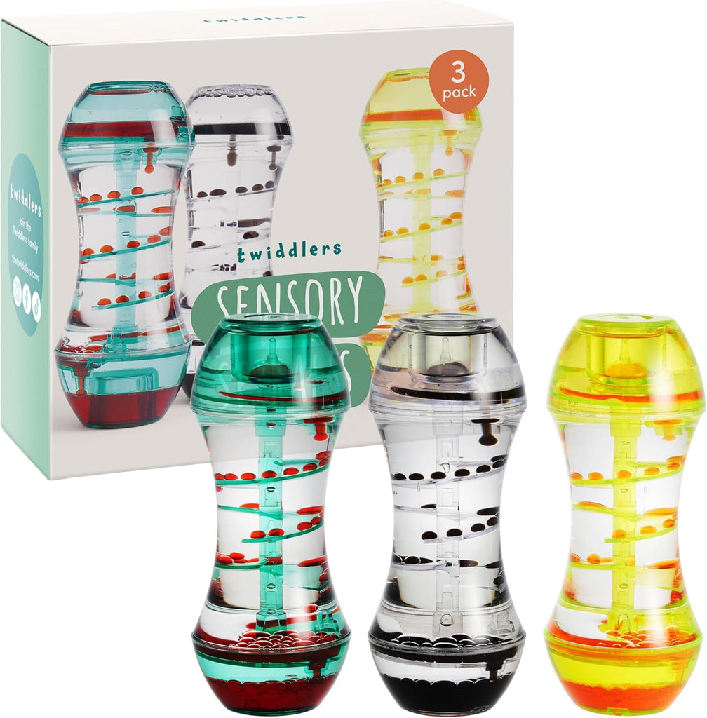 Pack of 3 Liquid Motion Toy Timers - Spiral-AllSensory,Calming & Anxiety,Cause & Effect Toys,Classroom Packs,Early Years Sensory Play,Fidget,Maths,Sand Timers & Timers,Sensory,sensory activity,Sensory Seeking,Star & Galaxy Theme Sensory Room,Teenage & Adult Sensory Gifts,Visual Fun,Visual Sensory Toys-Learning SPACE