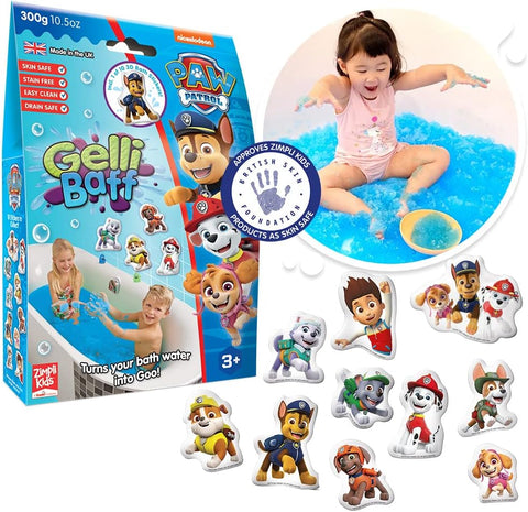Paw Patrol Gelli Baff With Bath Stickers-Bath Toys,Gifts For 3-5 Years Old,Gifts for 5-7 Years Old,Messy Play,Paw Patrol,Water & Sand Toys,Zimpli Kids-Blue-6530-Learning SPACE