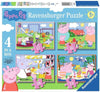 Peppa Pig 4 in Box Jigsaw Puzzles-13-99 Piece Jigsaw,Games & Toys,Gifts For 2-3 Years Old,Gifts For 3-5 Years Old,Peppa Pig,Ravensburger Jigsaws-Learning SPACE