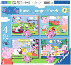 Peppa Pig 4 in Box Jigsaw Puzzles-13-99 Piece Jigsaw,Gifts For 2-3 Years Old,Gifts For 3-5 Years Old,Peppa Pig,Ravensburger Jigsaws-Learning SPACE