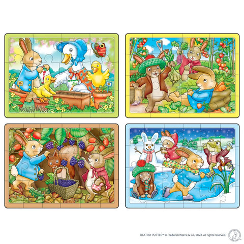 Peter Rabbit™ 4-in-a-Box Puzzles-13-99 Piece Jigsaw,Featured,Games & Toys,Orchard Toys-Learning SPACE