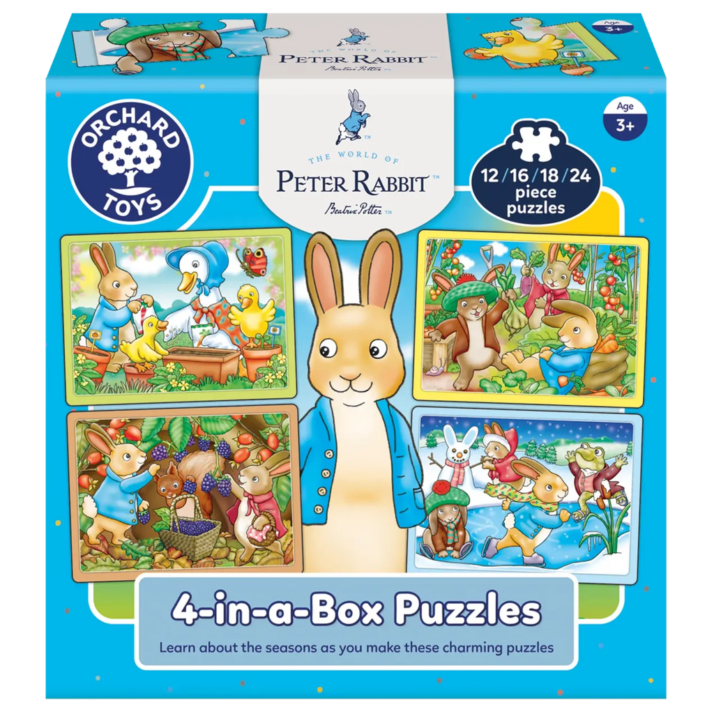 Peter Rabbit™ 4-in-a-Box Puzzles-13-99 Piece Jigsaw, Orchard Toys-Learning SPACE