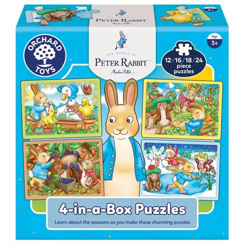 Peter Rabbit™ 4-in-a-Box Puzzles-13-99 Piece Jigsaw,Featured,Games & Toys,Orchard Toys-Learning SPACE