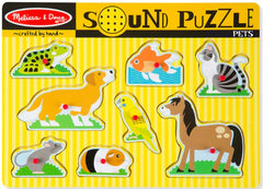 Pets Sound Puzzle - 8 Pieces-Sound,Sound. Peg & Inset Puzzles,Stock-Learning SPACE