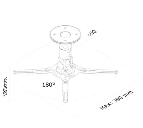 Pico Projector L700 HD Ceiling Mount-Sensory Projector Accessories-Learning SPACE