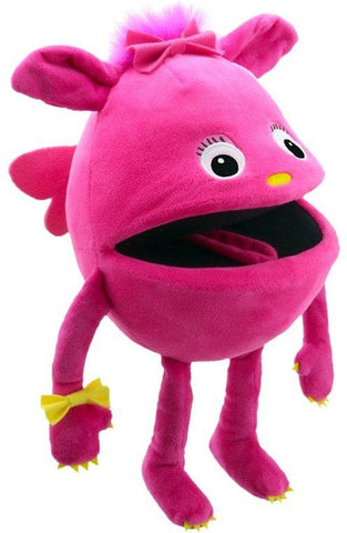 Pink Baby Monster Hand Puppet-Comfort Toys, communication, Communication Games & Aids, Helps With, Imaginative Play, Neuro Diversity, Primary Literacy, Puppets & Theatres & Story Sets, The Puppet Company-Learning SPACE