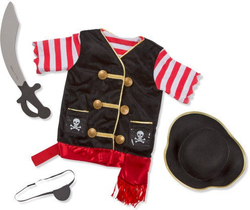 Pirate Role Play Costume Set-Dinosaurs. Castles & Pirates,Dress Up Costumes & Masks,Gifts For 2-3 Years Old,Halloween,Imaginative Play,Puppets & Theatres & Story Sets,Role Play,Seasons,Stock-Learning SPACE