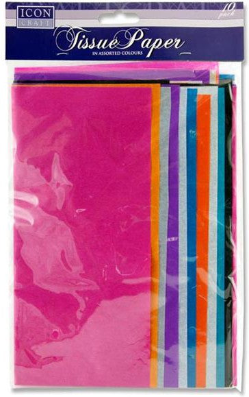 Pkt.10 Sheets Tissue Paper - Bright-Art Materials,Arts & Crafts,Early Arts & Crafts,Paper & Card,Premier Office,Primary Arts & Crafts,Stock-Learning SPACE