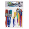 Pkt.15 Colourful Paint Brushes & Sponges Set-Art Materials,Arts & Crafts,Atelier,Early Arts & Crafts,Painting Accessories,Primary Arts & Crafts-Learning SPACE