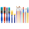 Pkt.15 Colourful Paint Brushes & Sponges Set-Art Materials, Arts & Crafts, Early Arts & Crafts, Painting Accessories, Primary Arts & Crafts-Learning SPACE