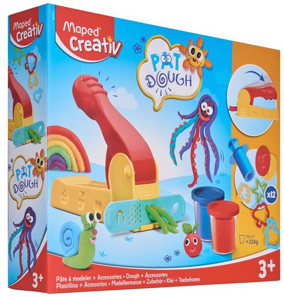 Play Dough - 4 Tubs and 12 Accessories-Art Materials, Arts & Crafts, Baby Arts & Crafts, Christmas 2024, Craft Activities & Kits, Early Arts & Crafts, Maped Stationery, Messy Play, Modelling Clay, Primary Arts & Crafts-Learning SPACE