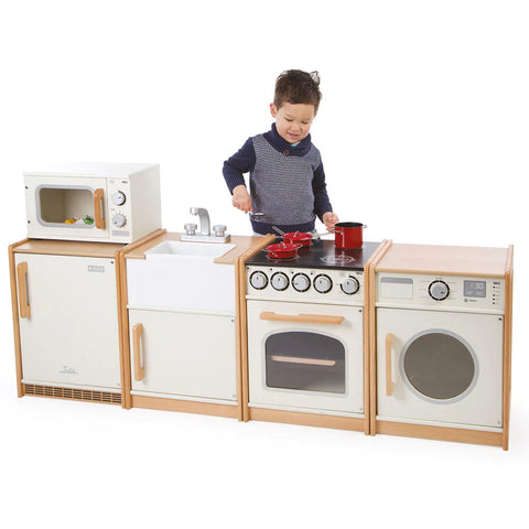 Play Kitchen Natural Wooden Washing Machine-Dropship,Imaginative Play,Kitchens & Shops & School,Play Kitchen,Role Play,Tidlo Toys,Wooden Toys-Learning SPACE