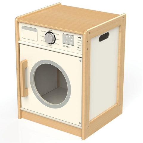 Play Kitchen Natural Wooden Washing Machine-Dropship,Imaginative Play,Kitchens & Shops & School,Play Kitchen,Role Play,Tidlo Toys,Wooden Toys-Learning SPACE