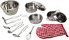 Play Kitchen - Stainless Steel Kitchenware Set-Bigjigs Toys,Calmer Classrooms,Gifts For 2-3 Years Old,Imaginative Play,Kitchens & Shops & School,Life Skills,Play Kitchen Accessories,Role Play,SCOTEXCEL,Stock-Learning SPACE