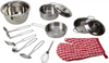 Play Kitchen - Stainless Steel Kitchenware Set-Bigjigs Toys, Calmer Classrooms, Gifts For 2-3 Years Old, Imaginative Play, Kitchens & Shops & School, Life Skills, Play Kitchen Accessories, Role Play, Stock-Learning SPACE