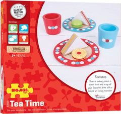 Play Kitchen - Tea Time - Play Food-Bigjigs Toys, Calmer Classrooms, Discontinued, Feeding Skills, Gifts For 2-3 Years Old, Helps With, Imaginative Play, Kitchens & Shops & School, Play Food, Play Kitchen Accessories, Stock-Learning SPACE